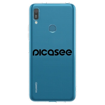 Picasee husă transparentă din silicon pentru Huawei Y7 2019 - Picasee - new logo - black