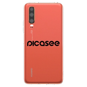 Picasee husă transparentă din silicon pentru Huawei P30 - Picasee - new logo - black