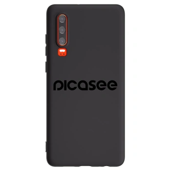 Picasee husă neagră din silicon pentru Huawei P30 - Picasee - new logo - black