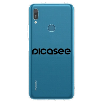 Picasee husă transparentă din silicon pentru Huawei Y6 2019 - Picasee - new logo - black