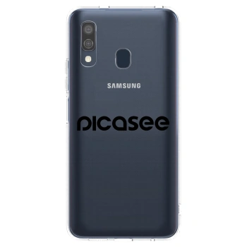 Picasee husă transparentă din silicon pentru Samsung Galaxy A40 A405F - Picasee - new logo - black