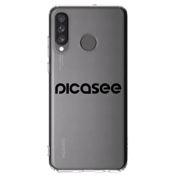 Picasee husă transparentă din silicon pentru Huawei P30 Lite - Picasee - new logo - black