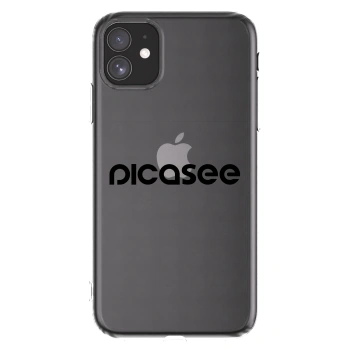 Picasee husă transparentă din silicon pentru Apple iPhone 11 - Picasee - new logo - black