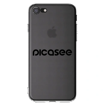 Picasee husă transparentă din silicon pentru Apple iPhone 8 - Picasee - new logo - black