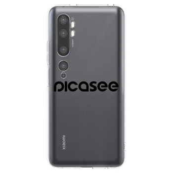 Picasee husă transparentă din silicon pentru Xiaomi Mi Note 10 (Pro) - Picasee - new logo - black