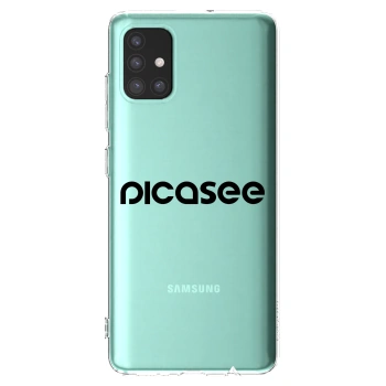 Picasee husă transparentă din silicon pentru Samsung Galaxy A51 A515F - Picasee - new logo - black