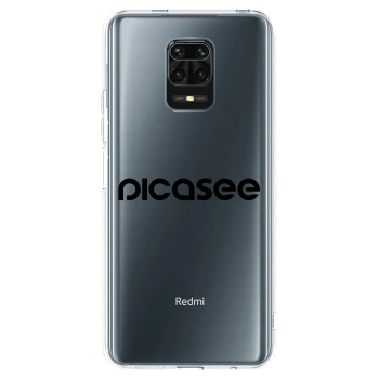 Picasee husă transparentă din silicon pentru Xiaomi Redmi Note 9 Pro - Picasee - new logo - black