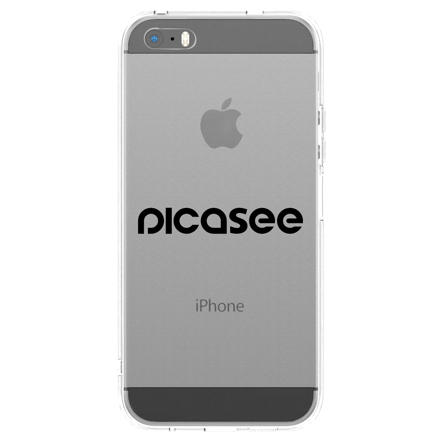 Picasee husă transparentă din silicon pentru Apple iPhone 5/5S/SE - Picasee - new logo - black