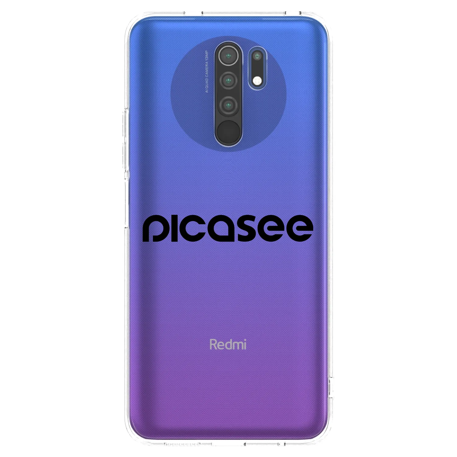 Picasee husă transparentă din silicon pentru Xiaomi Redmi 9 - Picasee - new logo - black