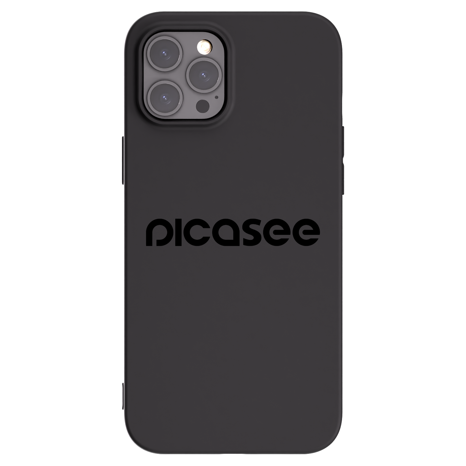Picasee husă neagră din silicon pentru Apple iPhone 12 Pro Max - Picasee - new logo - black