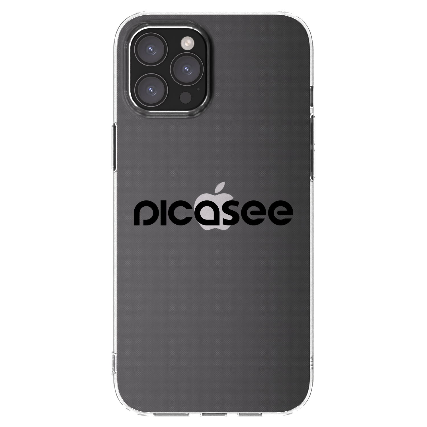 Picasee husă transparentă din silicon pentru Apple iPhone 12 Pro Max - Picasee - new logo - black
