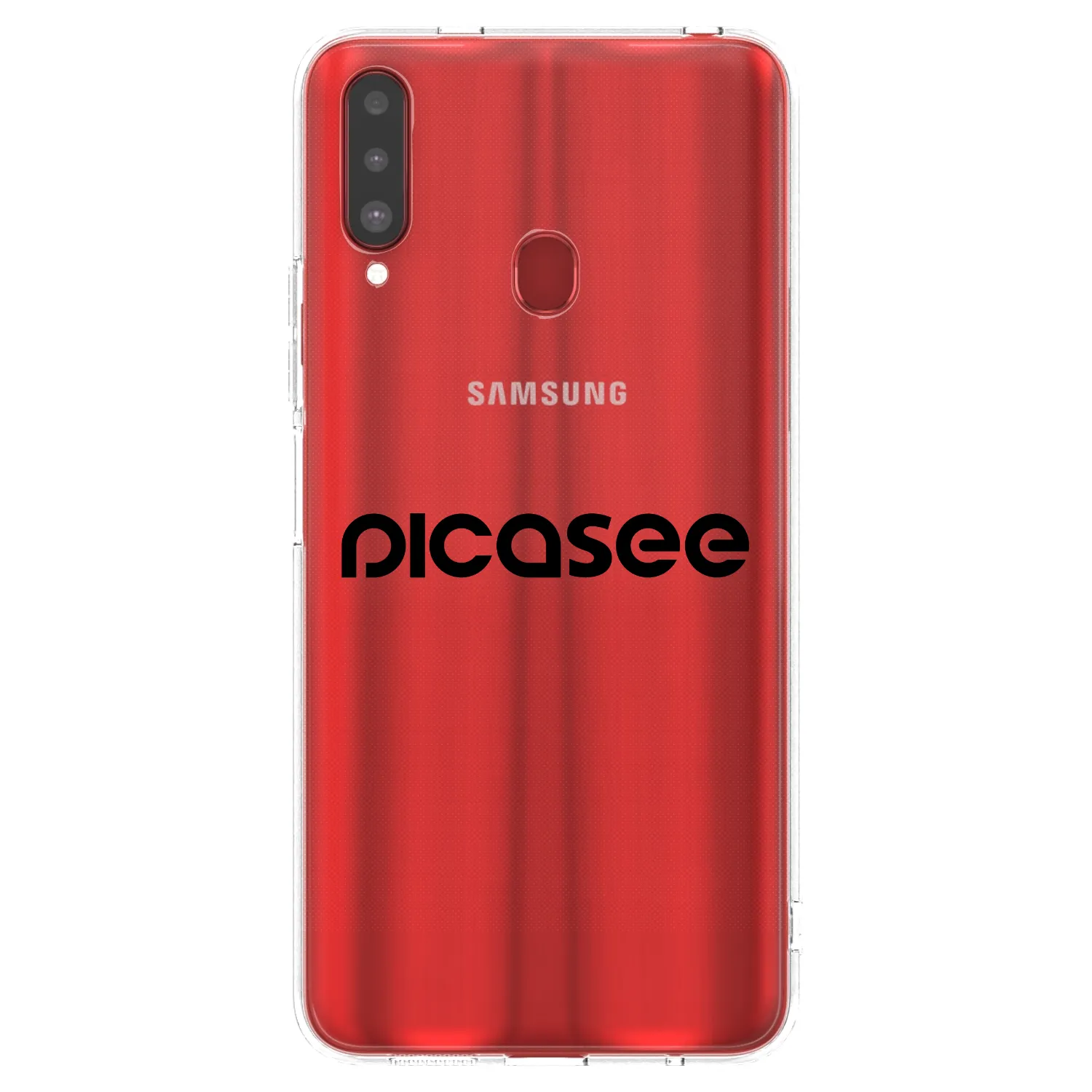 Picasee husă transparentă din silicon pentru Samsung Galaxy A20s - Picasee - new logo - black