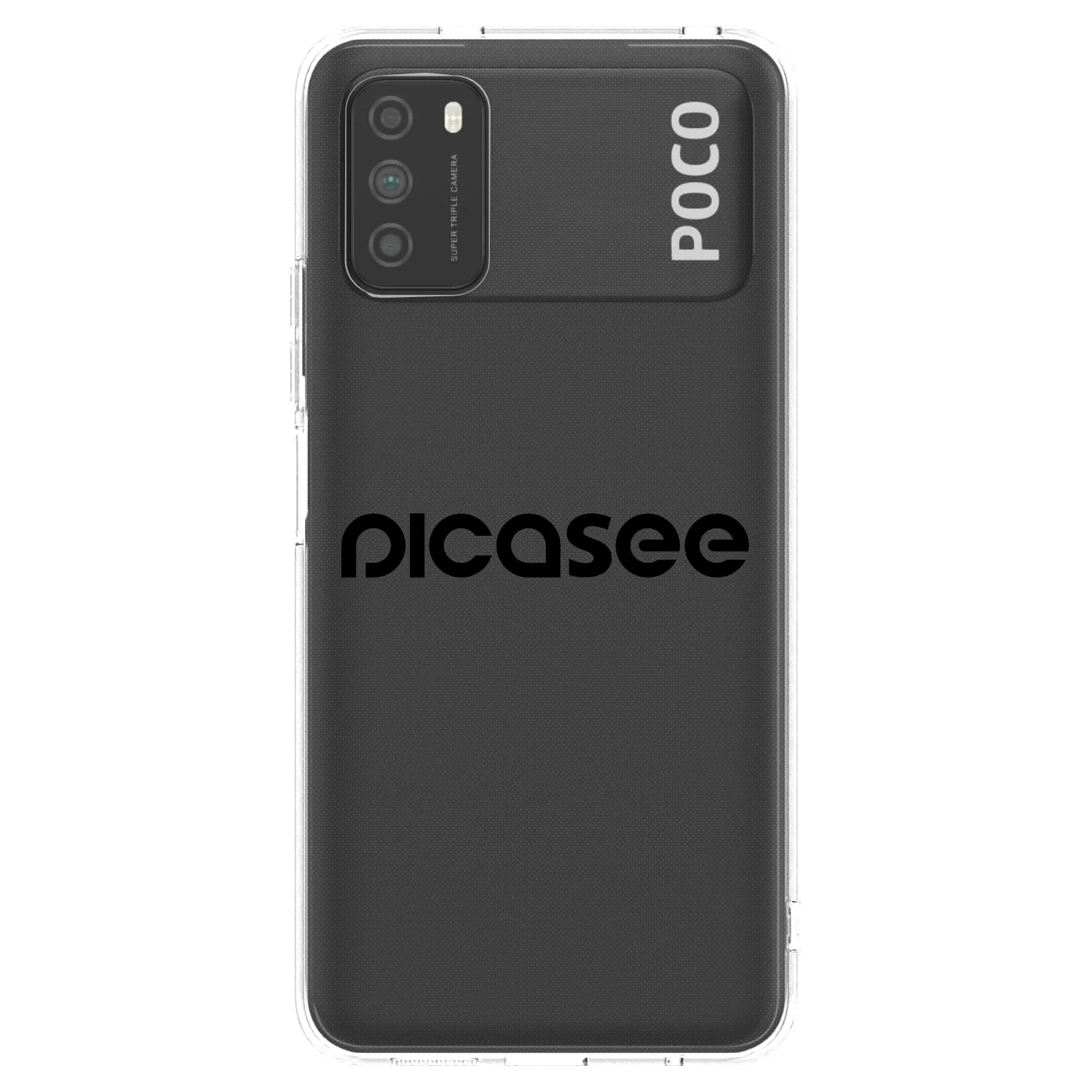 Picasee husă transparentă din silicon pentru Xiaomi Poco M3 - Picasee - new logo - black