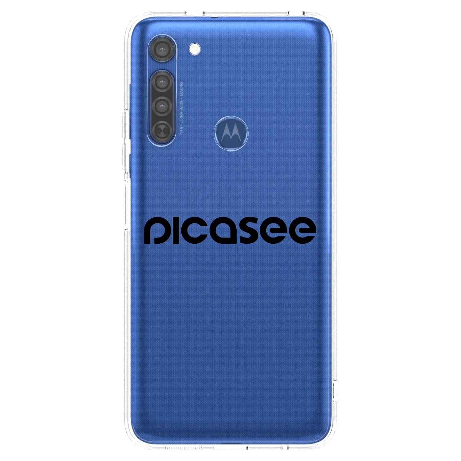 Picasee husă transparentă din silicon pentru Motorola Moto G8 - Picasee - new logo - black