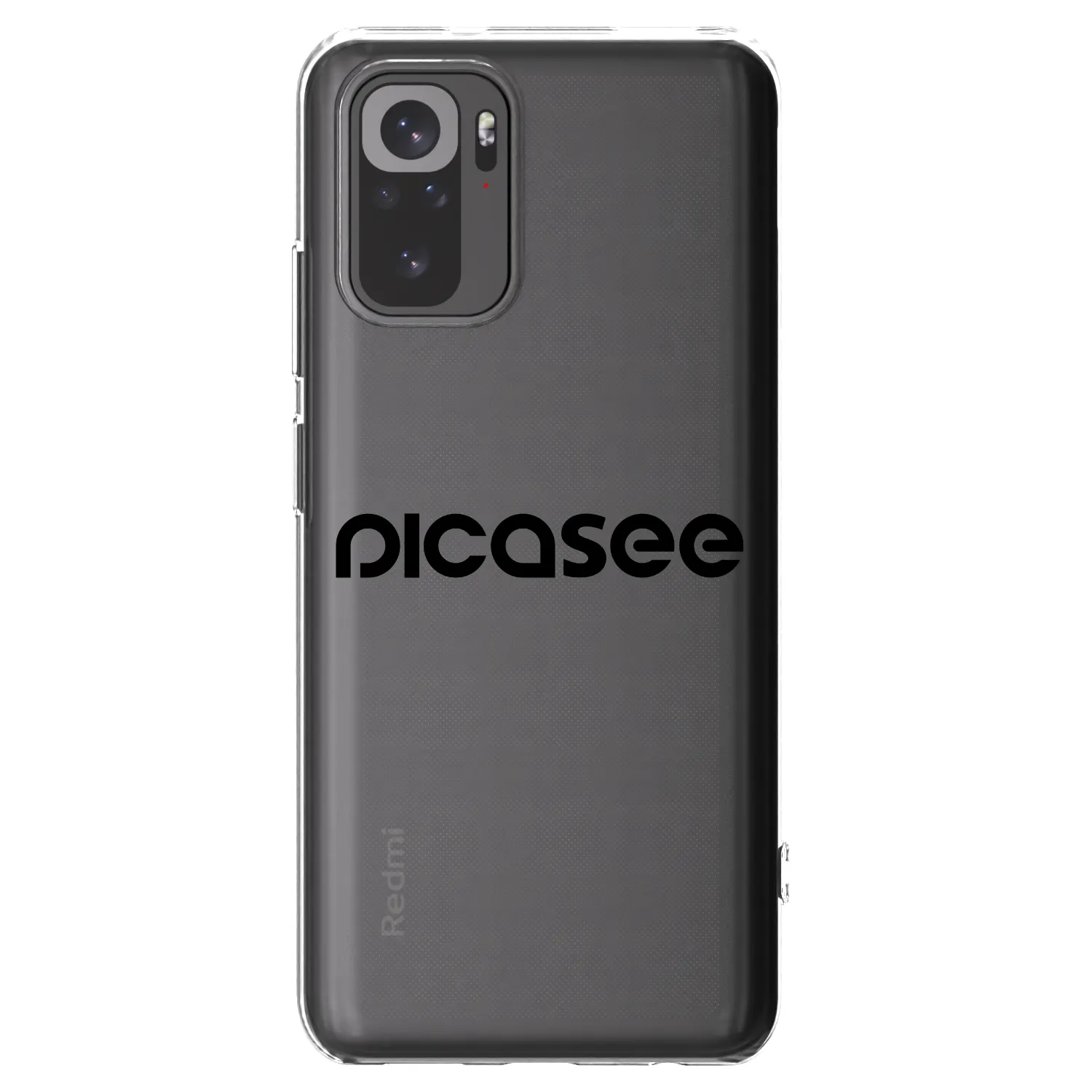 Picasee husă transparentă din silicon pentru Xiaomi Redmi Note 10 - Picasee - new logo - black