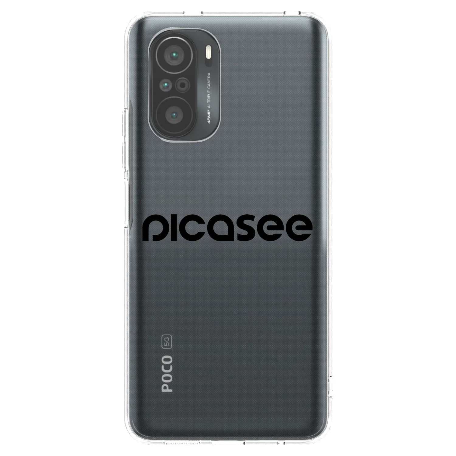 Picasee husă transparentă din silicon pentru Xiaomi Poco F3 - Picasee - new logo - black