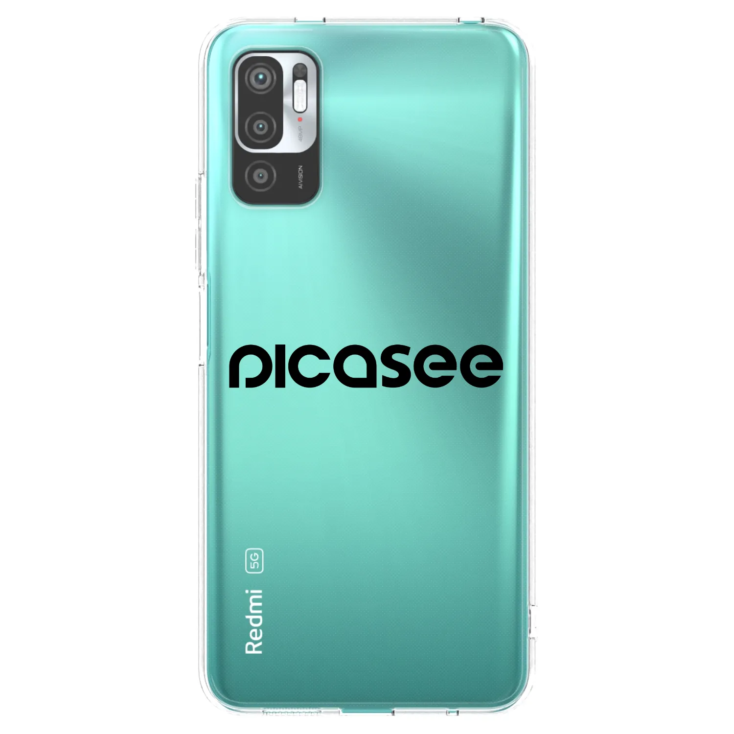 Picasee husă transparentă din silicon pentru Xiaomi Redmi Note 10 5G - Picasee - new logo - black
