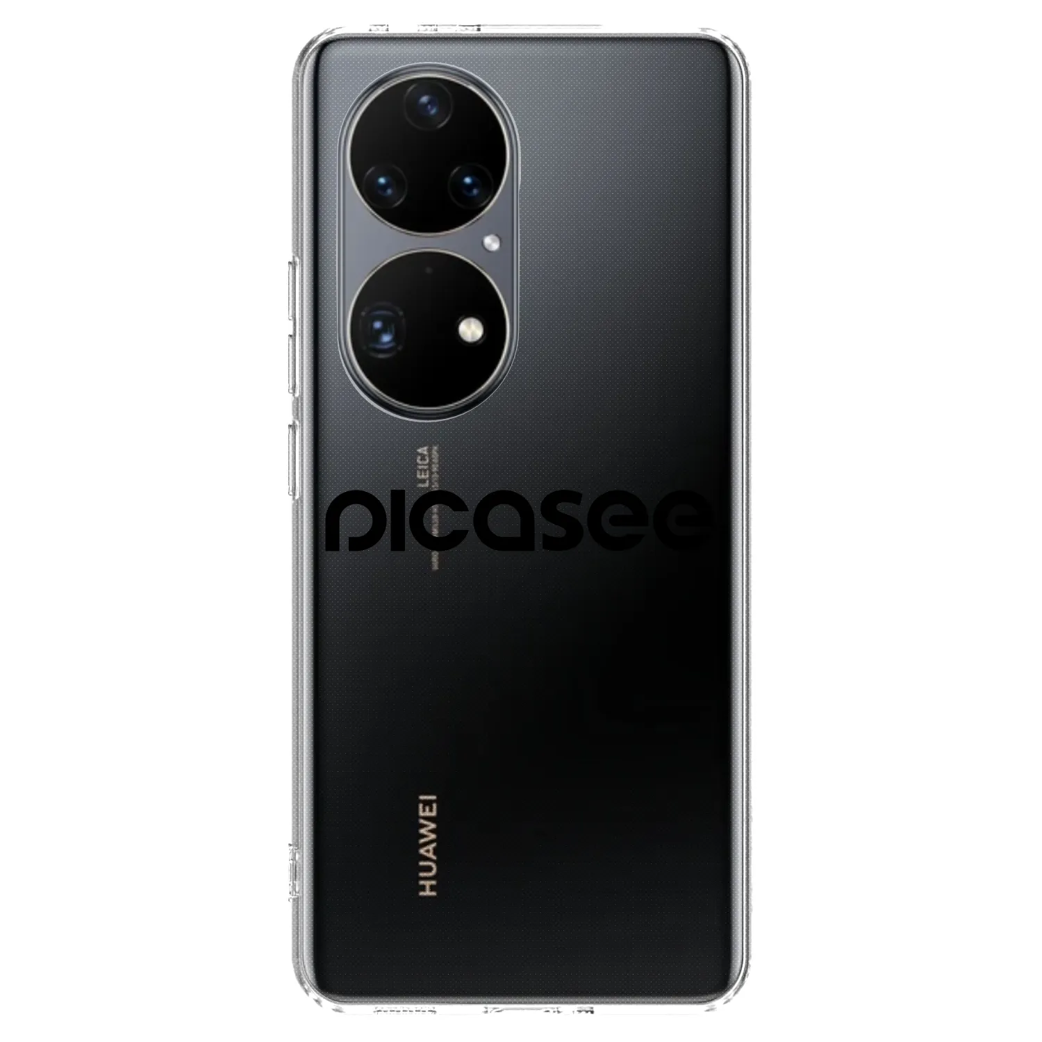 Picasee husă transparentă din silicon pentru Huawei P50 - Picasee - new logo - black