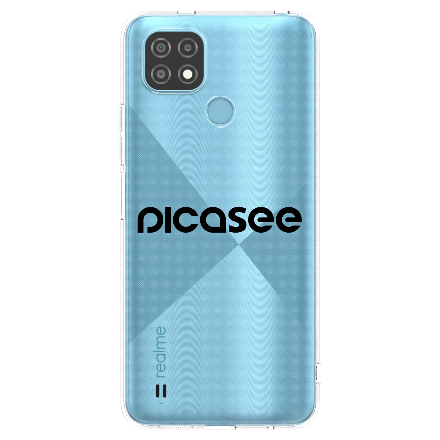 Picasee husă transparentă din silicon pentru Realme C21 - Picasee - new logo - black