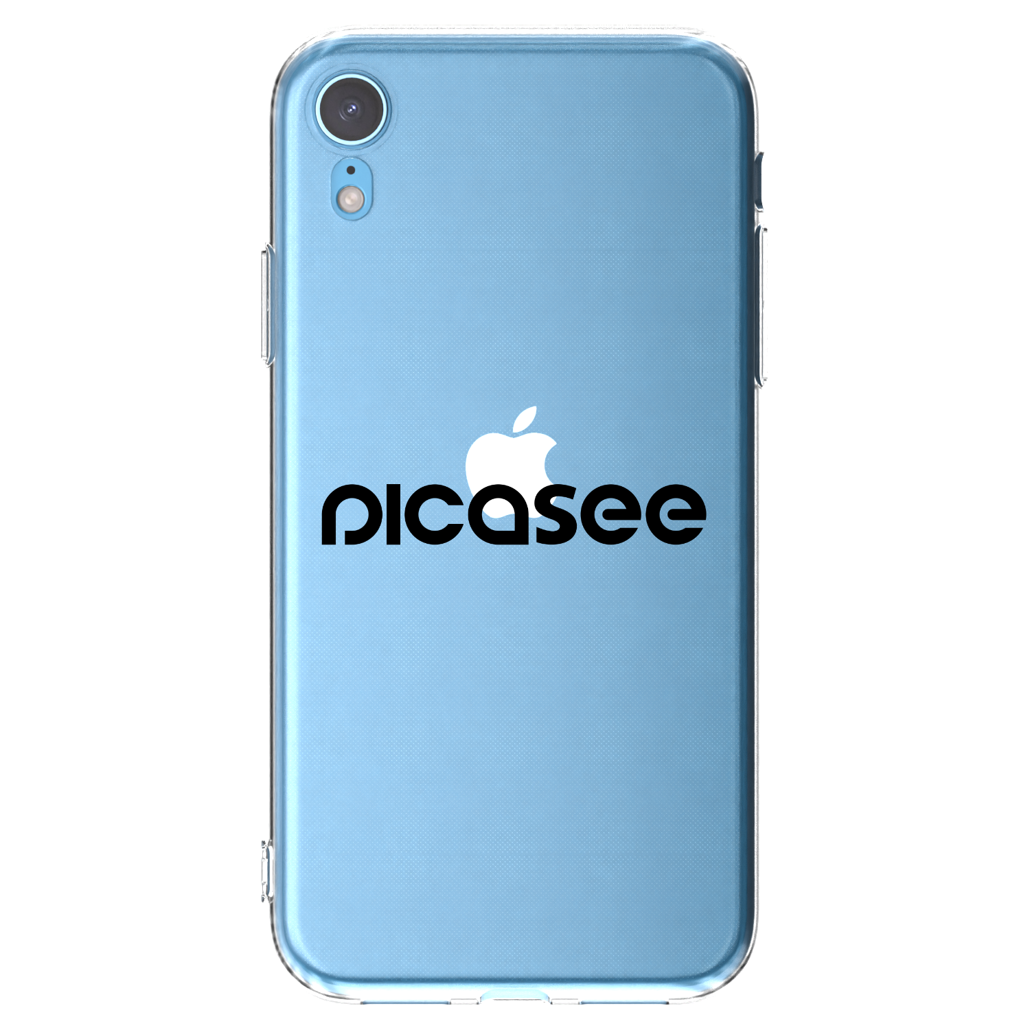 Picasee husă transparentă din silicon pentru Apple iPhone XR - Picasee - new logo - black