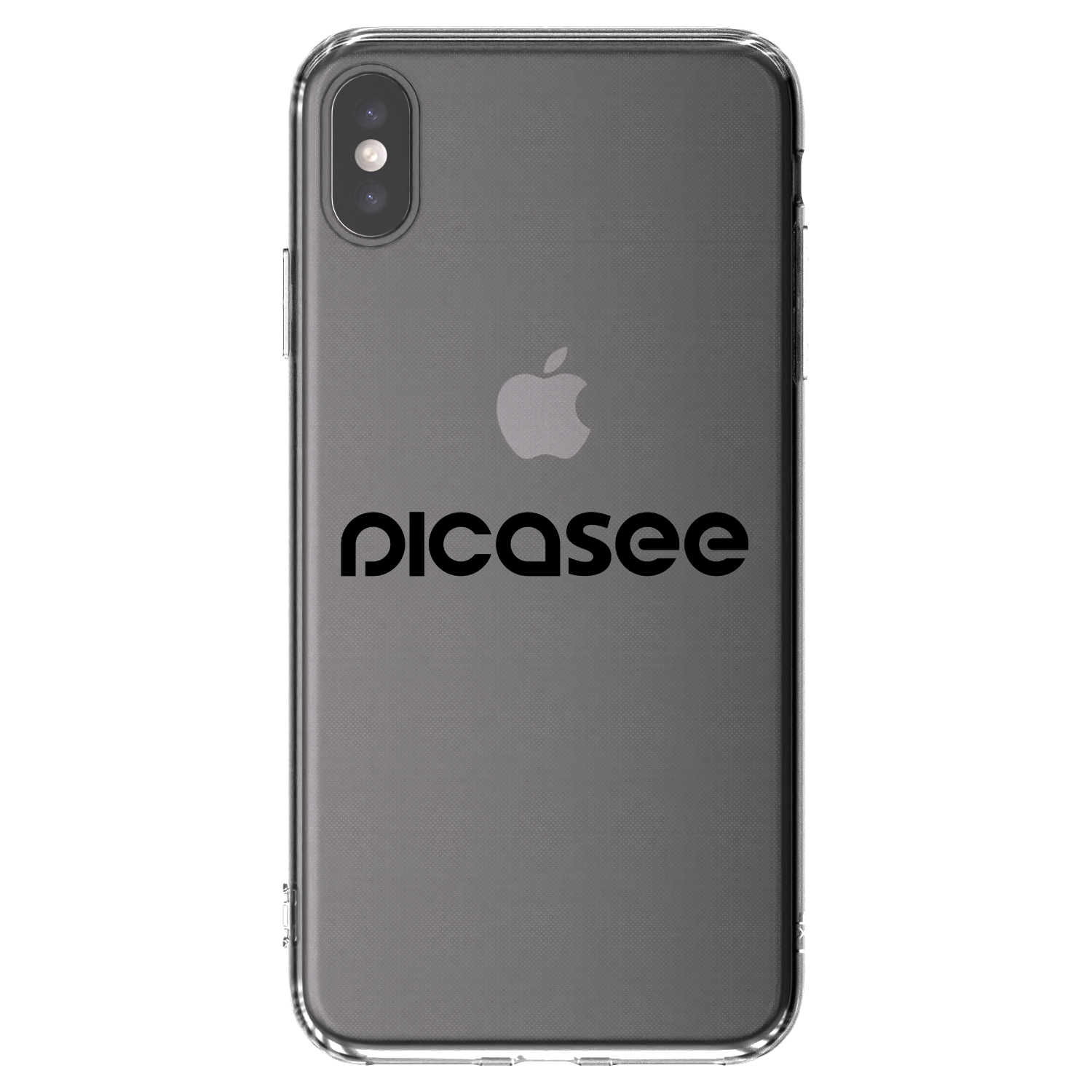 Picasee husă transparentă din silicon pentru Apple iPhone XS Max - Picasee - new logo - black