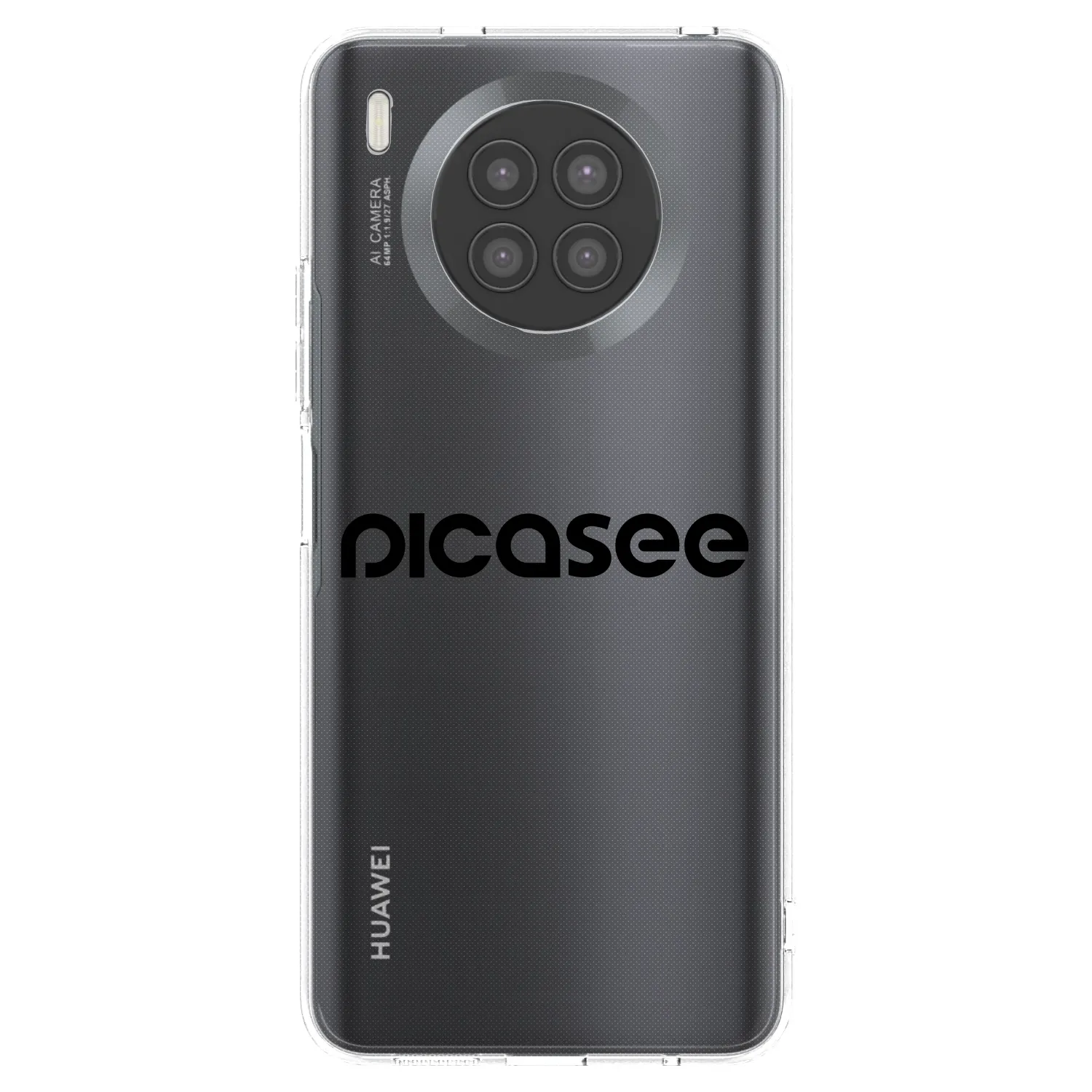 Picasee husă transparentă din silicon pentru Huawei Nova 8i - Picasee - new logo - black