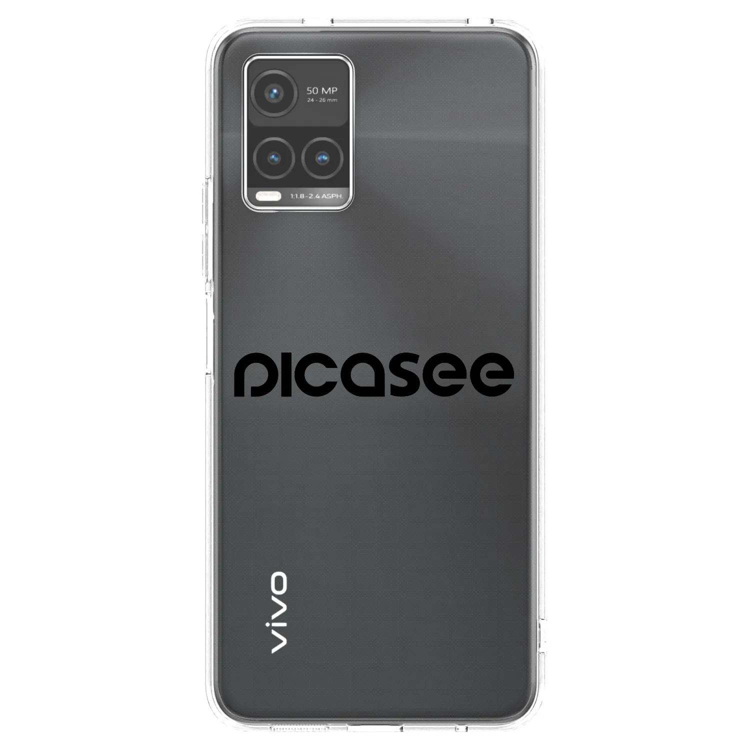 Picasee husă transparentă din silicon pentru Vivo Y33s - Picasee - new logo - black