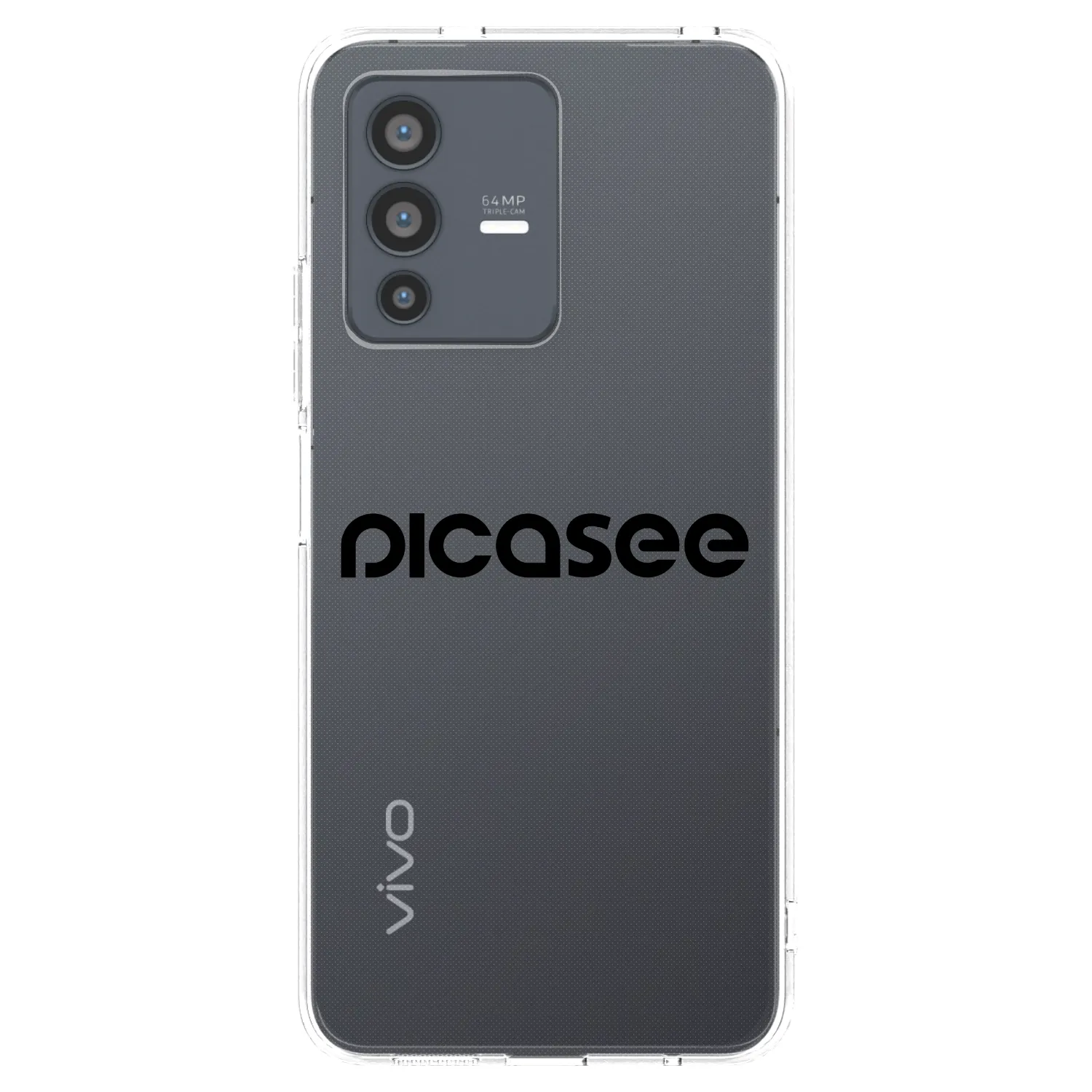 Picasee husă transparentă din silicon pentru Vivo V23 5G - Picasee - new logo - black