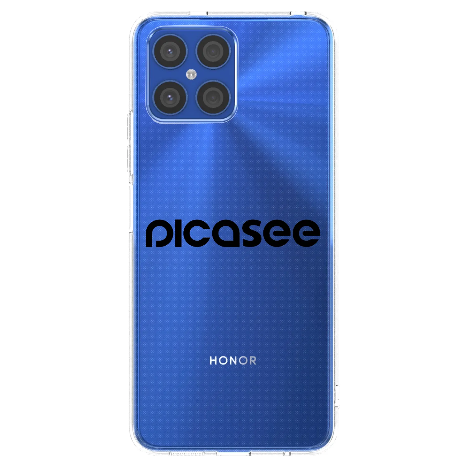 Picasee husă transparentă din silicon pentru Honor X8 4G - Picasee - new logo - black