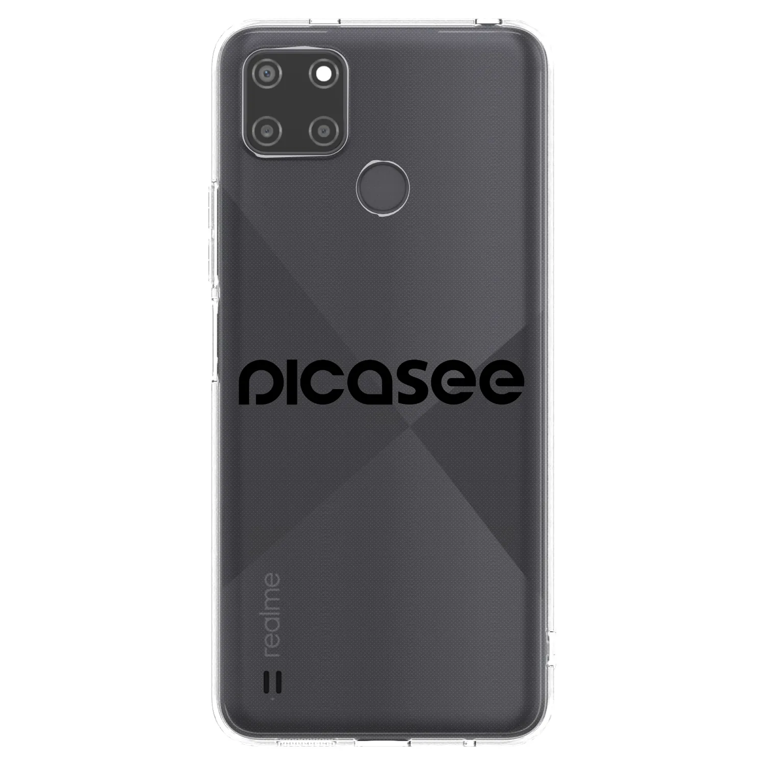 Picasee husă transparentă din silicon pentru Realme C21Y - Picasee - new logo - black