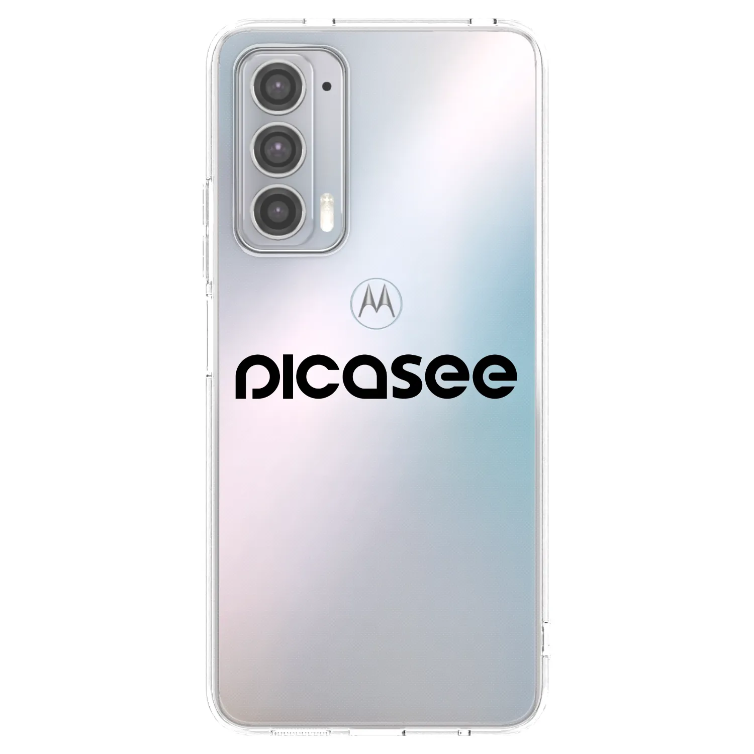 Picasee husă transparentă din silicon pentru Motorola Edge 20 - Picasee - new logo - black