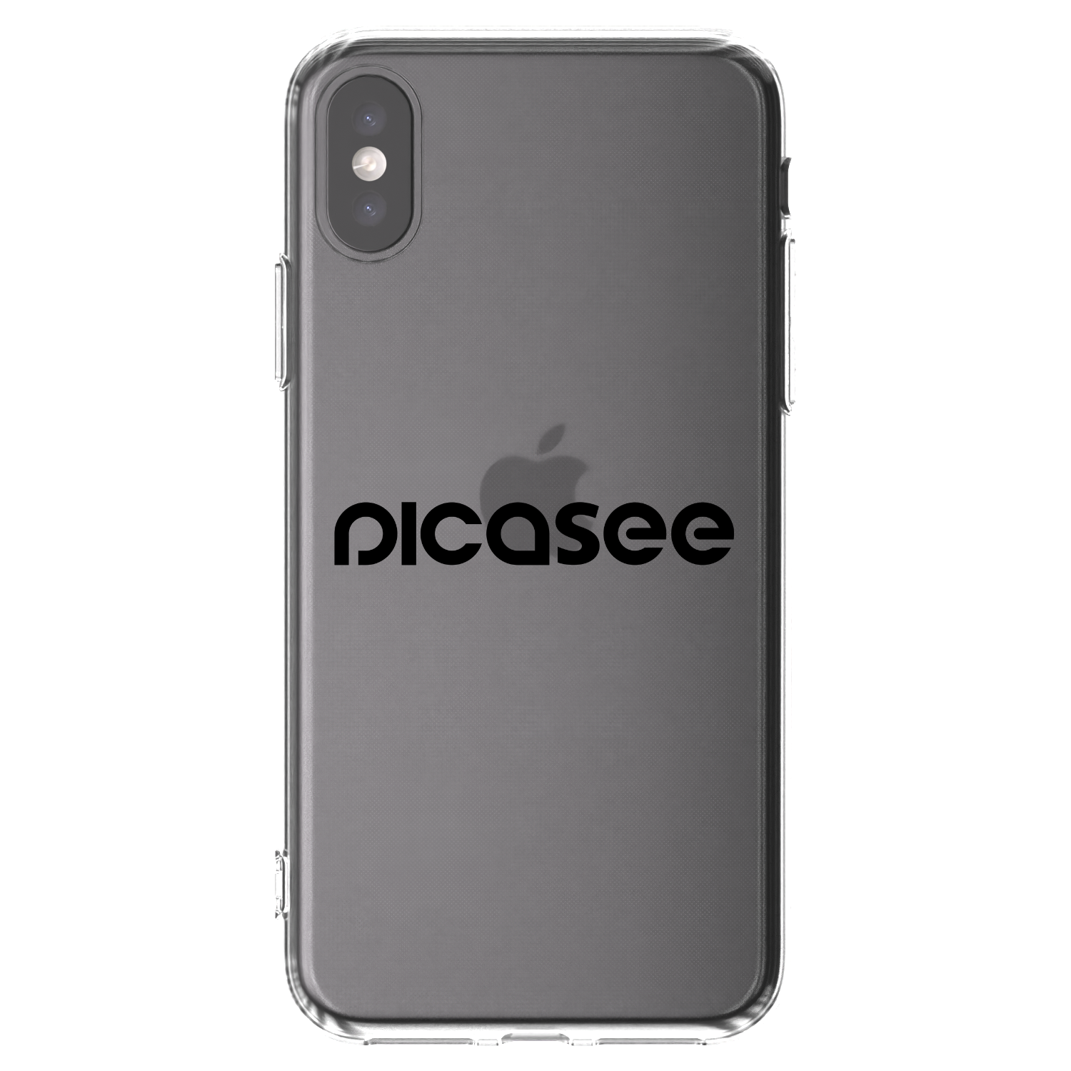 Picasee husă transparentă din silicon pentru Apple iPhone X/XS - Picasee - new logo - black