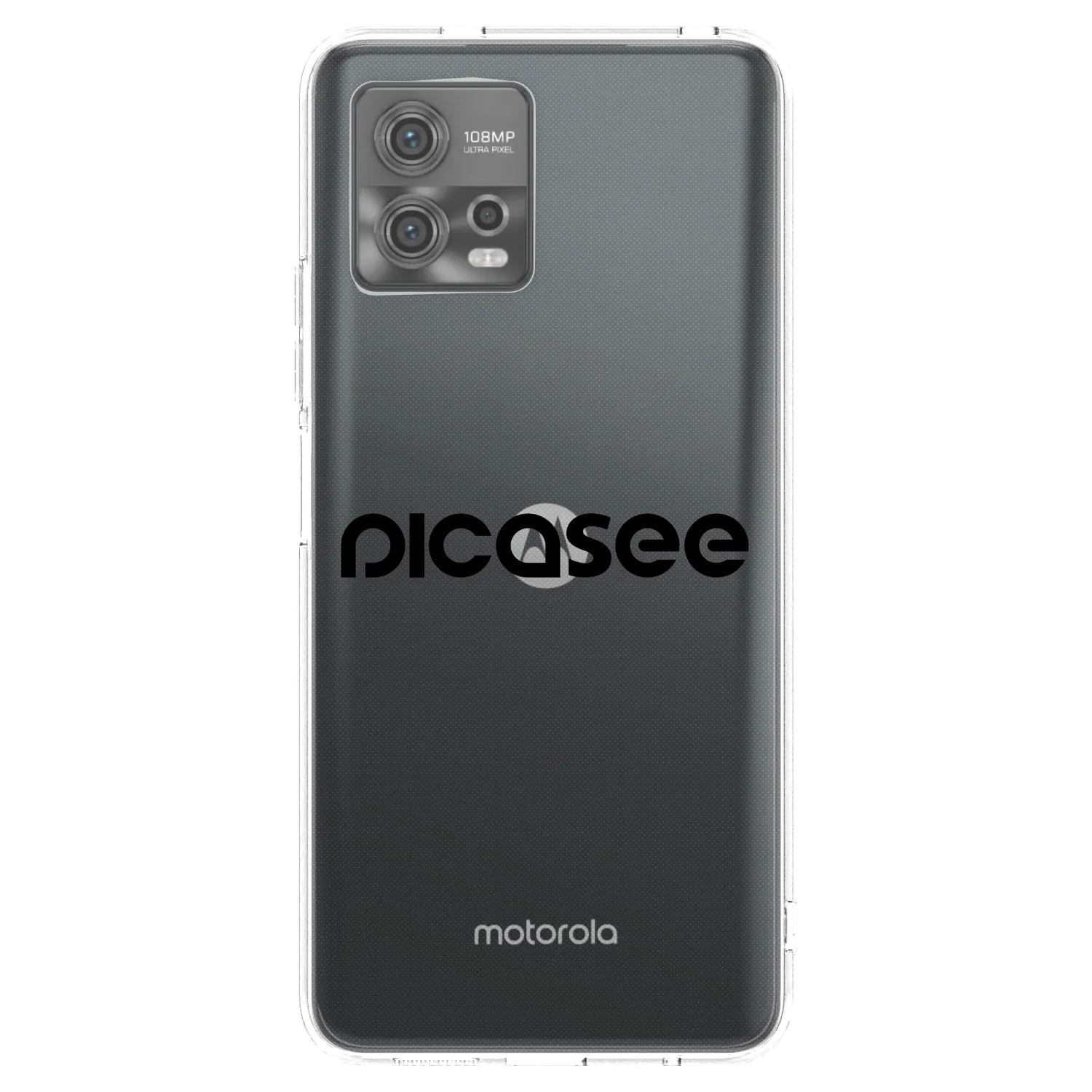 Picasee husă transparentă din silicon pentru Motorola Moto G72 - Picasee - new logo - black