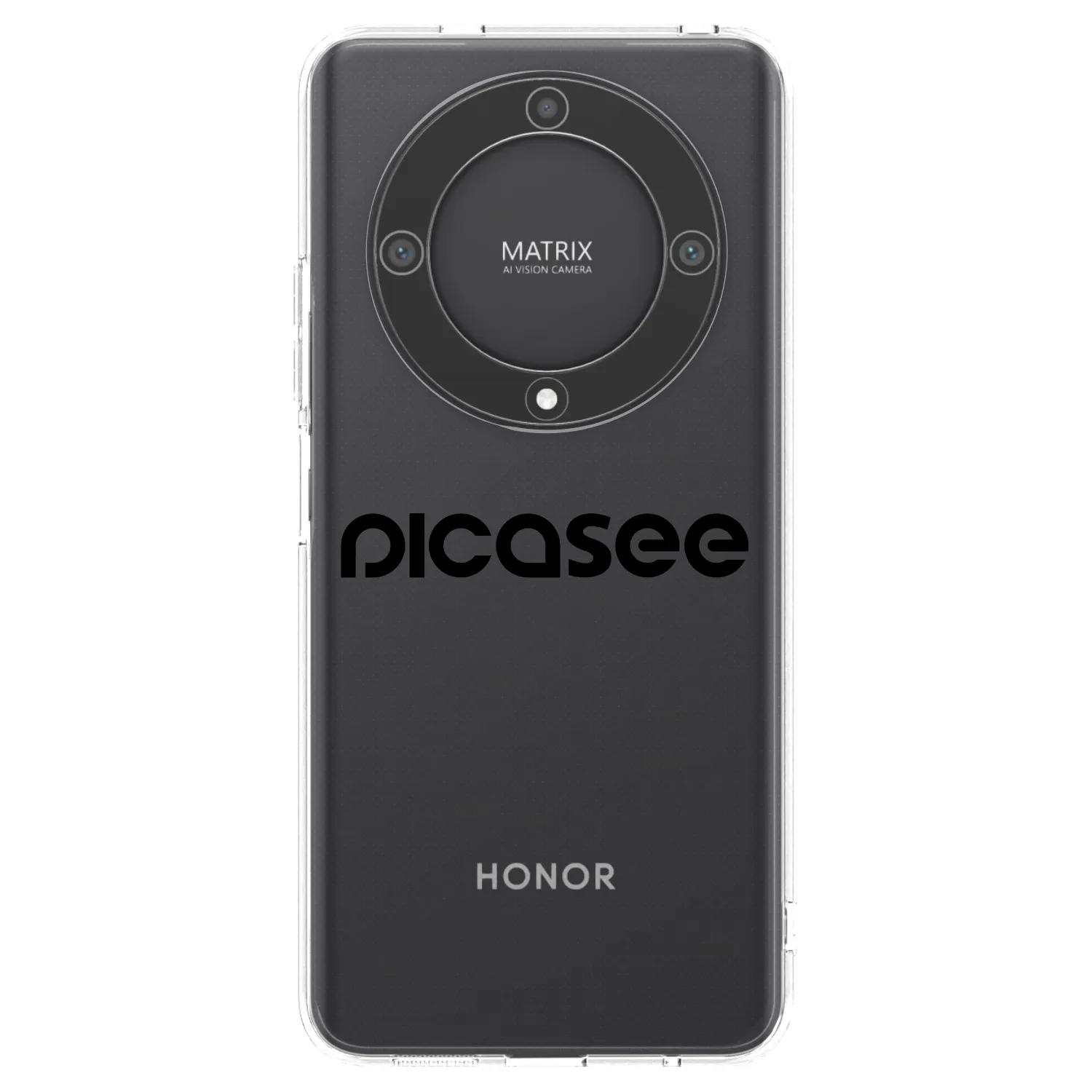 Picasee husă transparentă din silicon pentru Honor Magic5 Lite 5G - Picasee - new logo - black