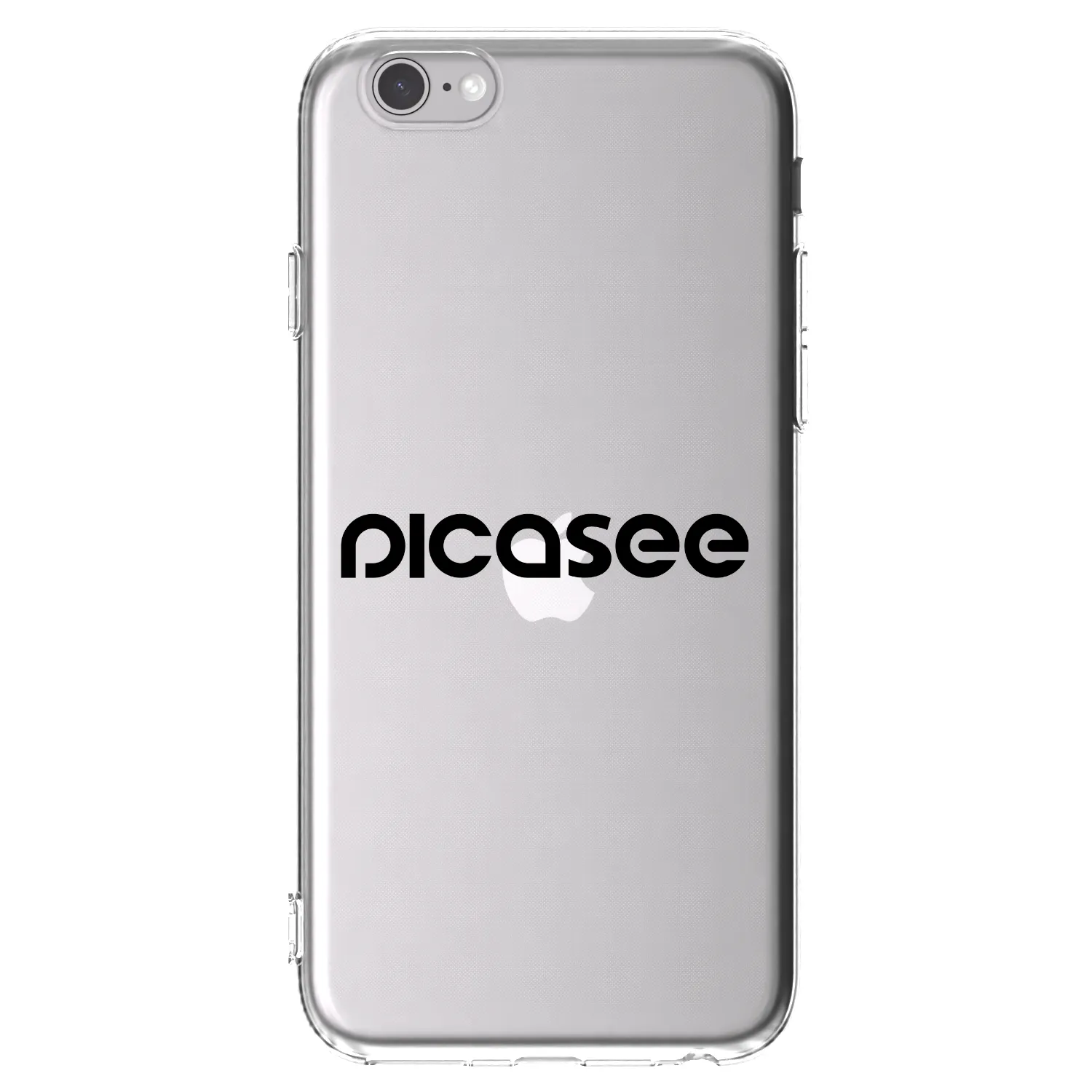 Picasee husă transparentă din silicon pentru Apple iPhone 6/6S - Picasee - new logo - black