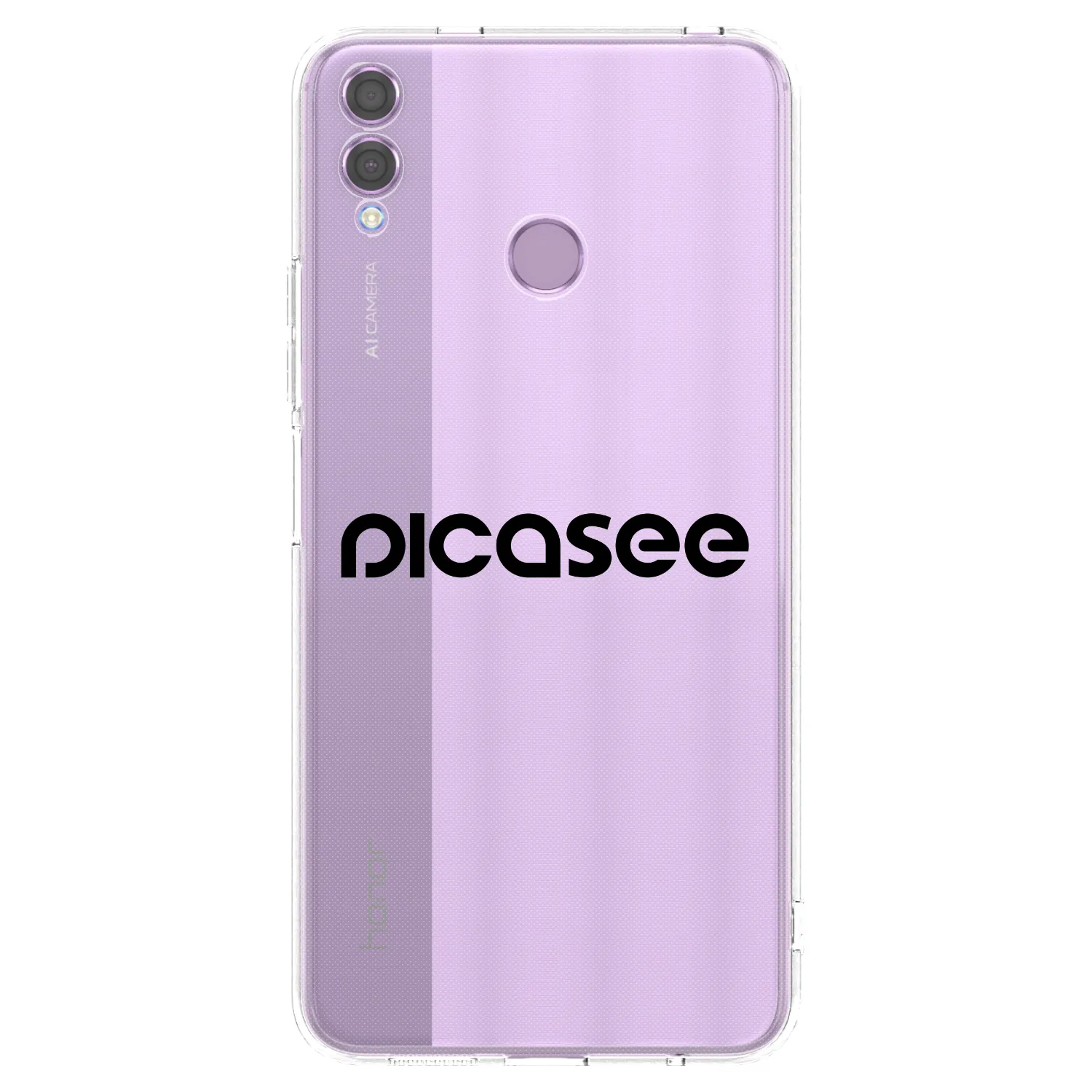 Picasee husă transparentă din silicon pentru Honor 8X - Picasee - new logo - black
