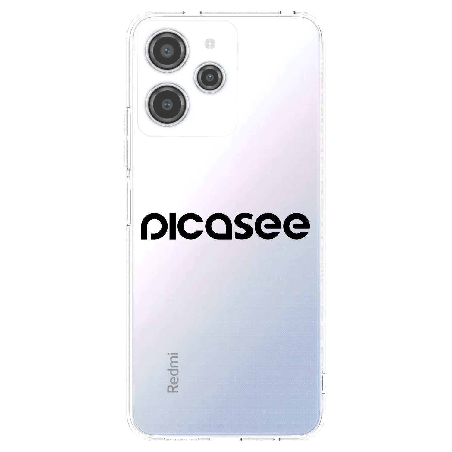 Picasee husă transparentă din silicon pentru Xiaomi Redmi 12 4G - Picasee - new logo - black