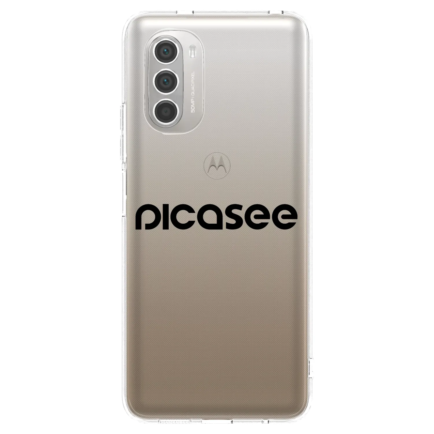 Picasee husă transparentă din silicon pentru Motorola Moto G51 - Picasee - new logo - black