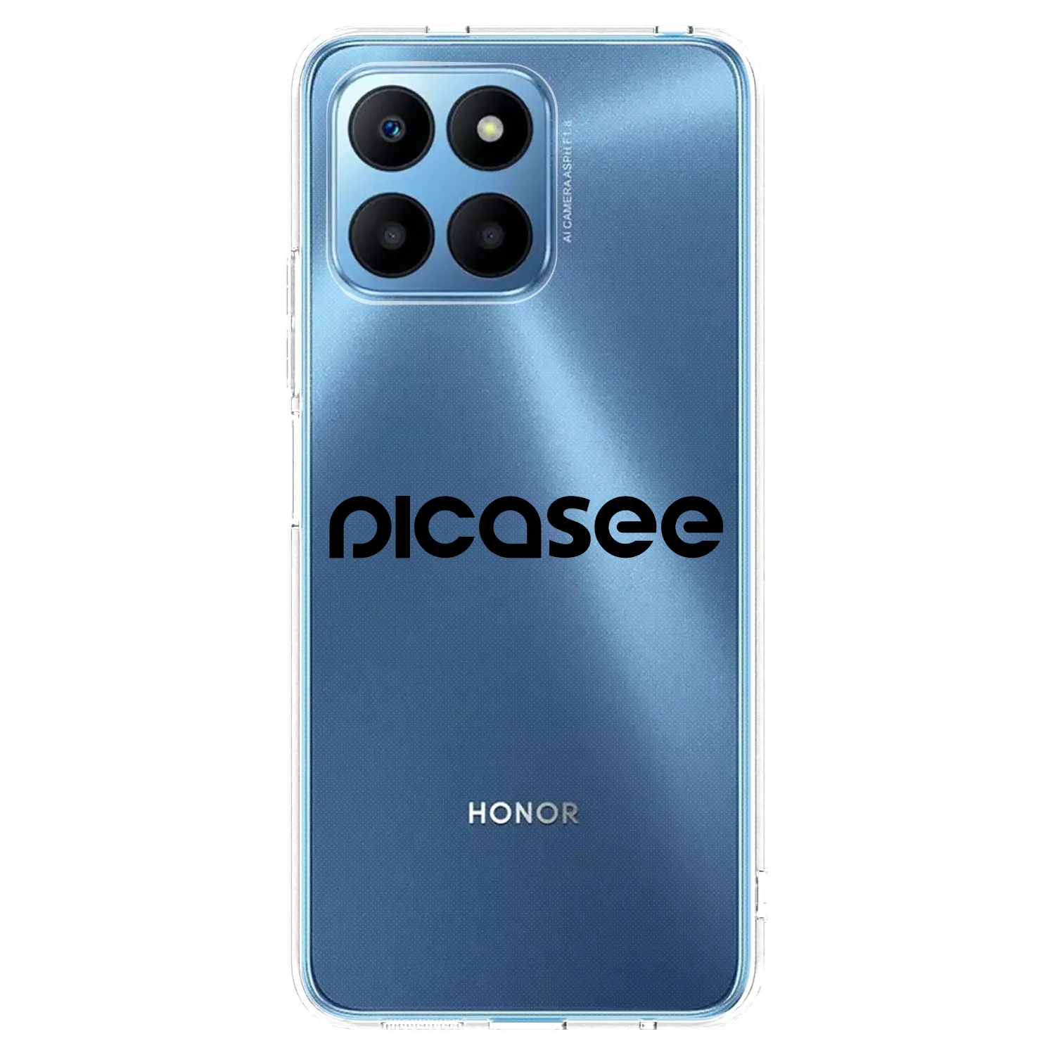 Picasee husă transparentă din silicon pentru Honor 70 Lite - Picasee - new logo - black
