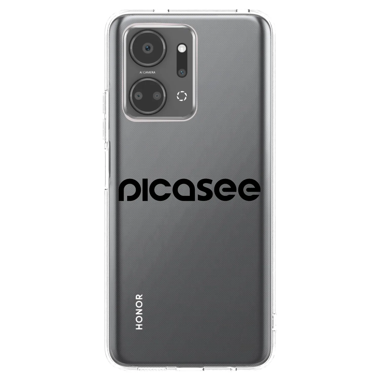 Picasee husă transparentă din silicon pentru Honor X7a - Picasee - new logo - black