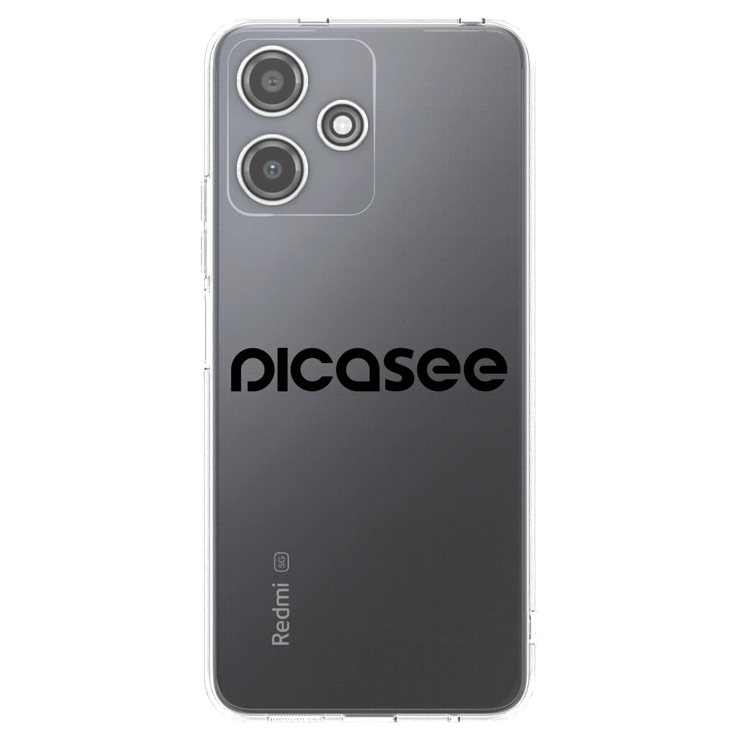 Picasee husă transparentă din silicon pentru Xiaomi Redmi 12 5G - Picasee - new logo - black