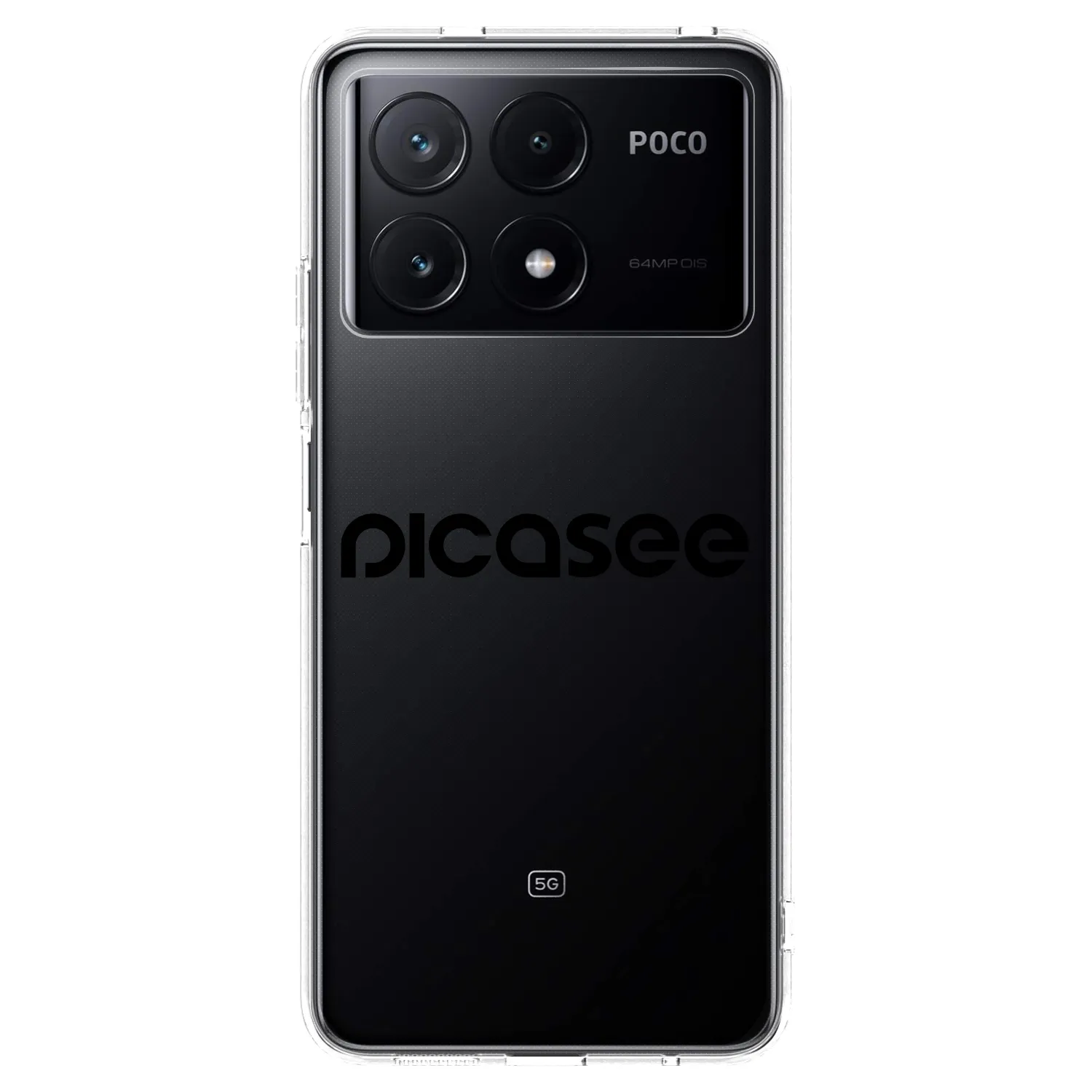 Picasee husă transparentă din silicon pentru Xiaomi Poco X6 Pro - Picasee - new logo - black