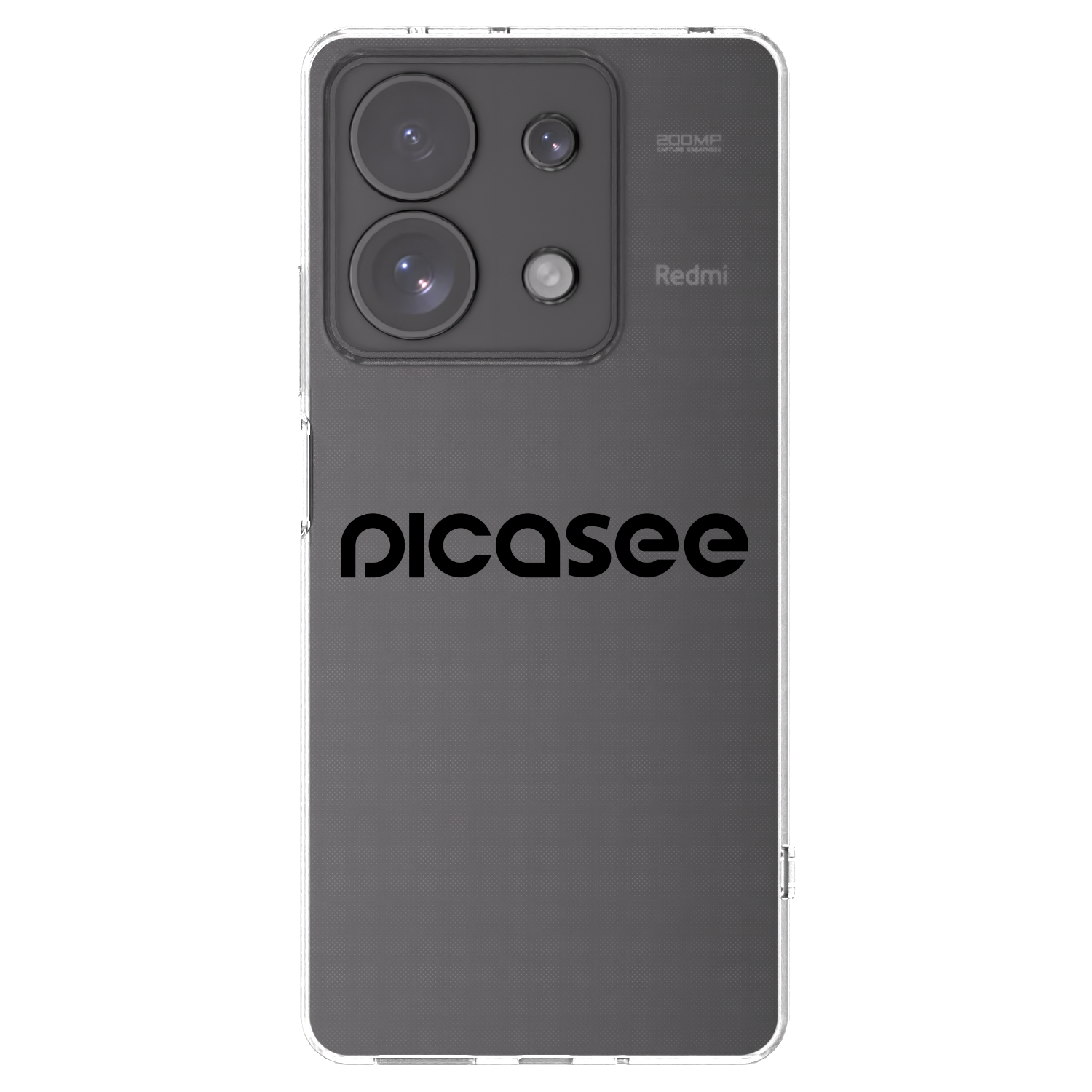 Picasee husă transparentă din silicon pentru Xiaomi Redmi Note 13 Pro 4G - Picasee - new logo - black