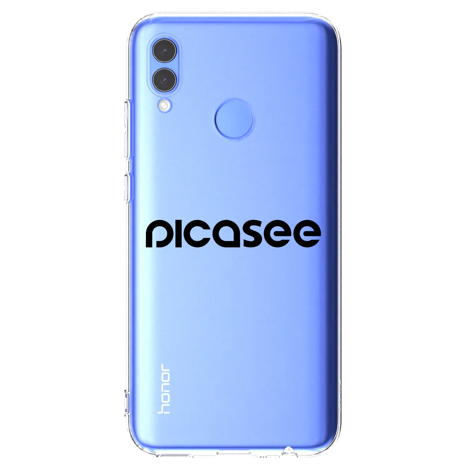 Picasee husă transparentă din silicon pentru Honor 10 Lite - Picasee - new logo - black