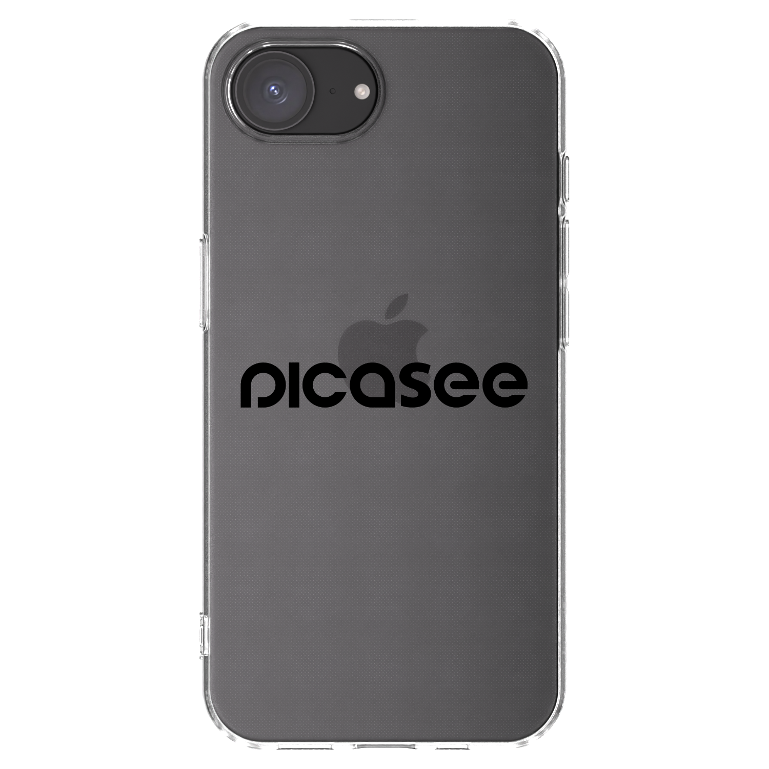 Picasee husă transparentă din silicon pentru Apple iPhone 16e - Picasee - new logo - black