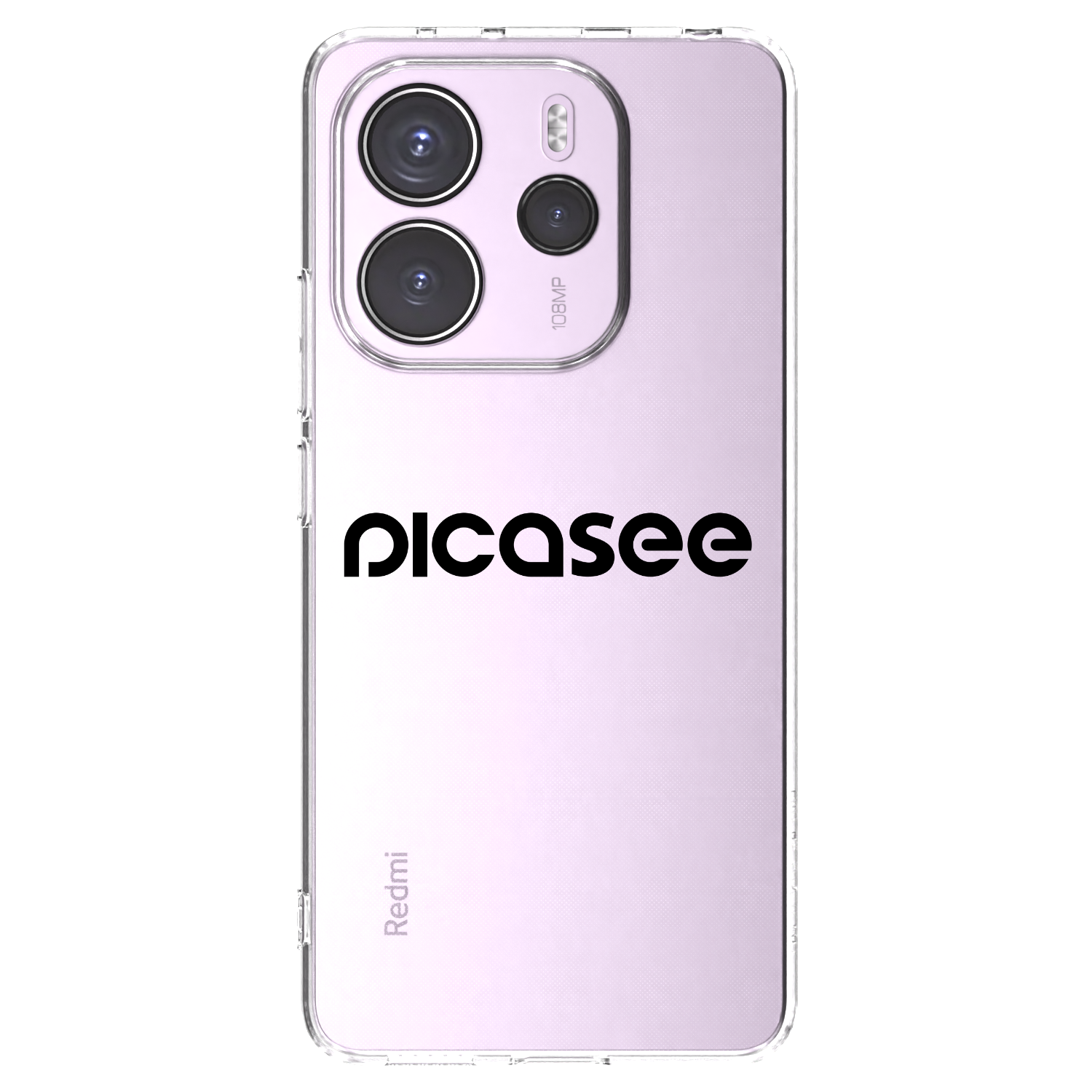 Picasee husă transparentă din silicon pentru Xiaomi Redmi Note 14 4G - Picasee - new logo - black