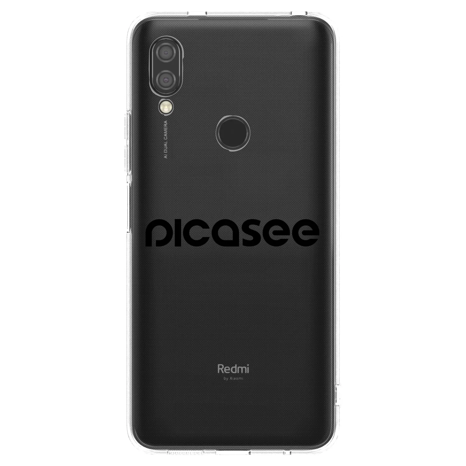 Picasee husă transparentă din silicon pentru Xiaomi Redmi 7 - Picasee - new logo - black