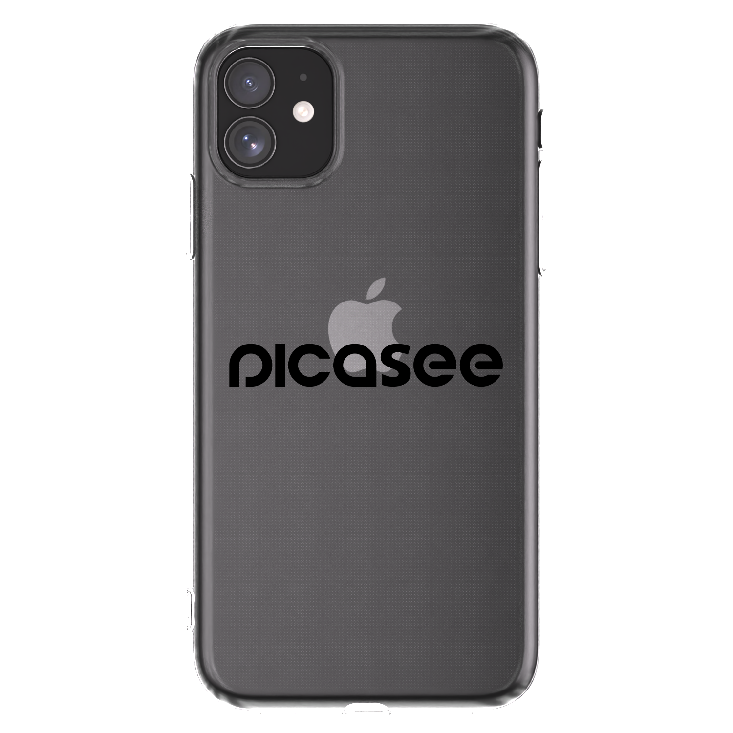 Picasee husă transparentă din silicon pentru Apple iPhone 11 - Picasee - new logo - black