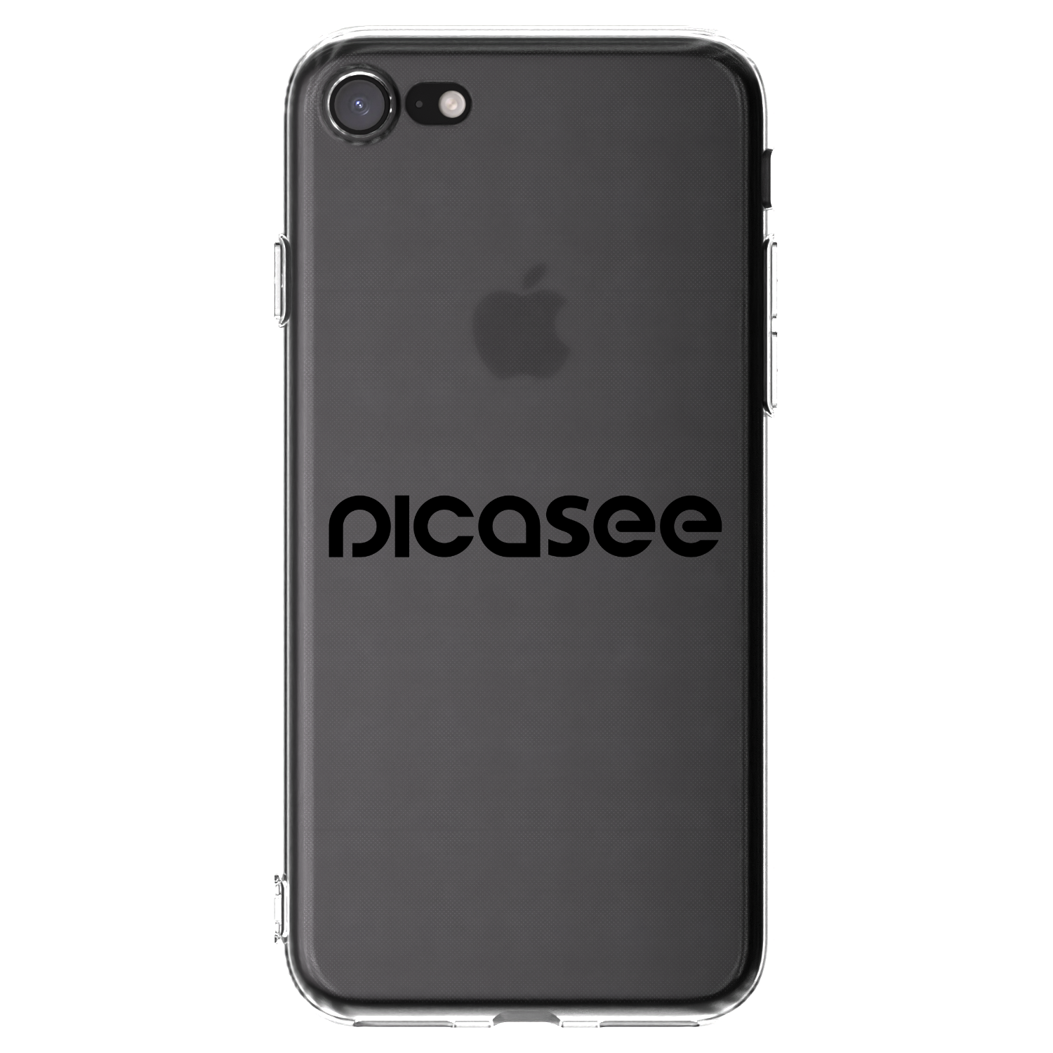 Picasee husă transparentă din silicon pentru Apple iPhone 8 - Picasee - new logo - black