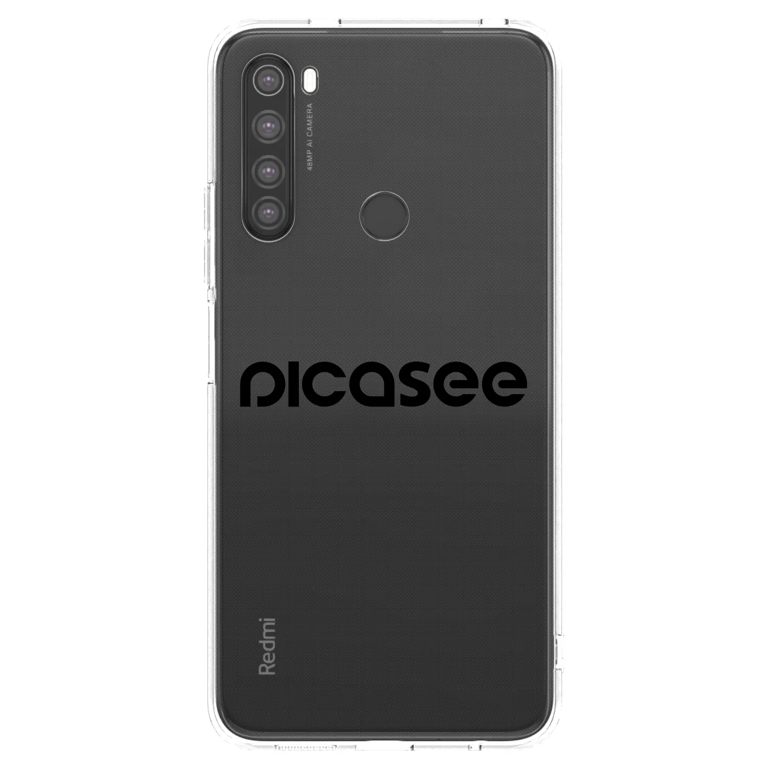 Picasee husă transparentă din silicon pentru Xiaomi Redmi Note 8 - Picasee - new logo - black